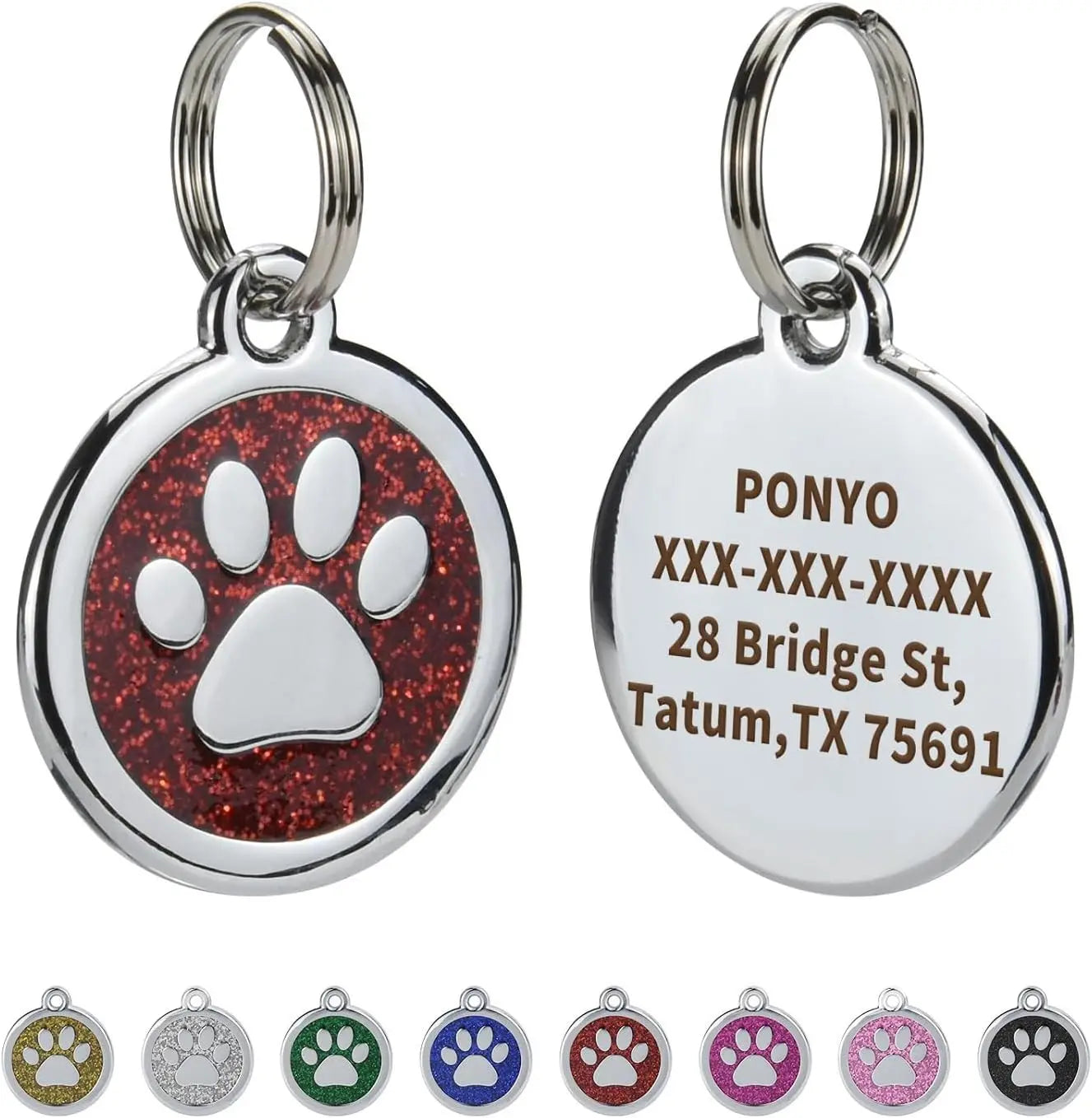 Pet ID Tag Free Engraving Personalized For Dogs and Cats