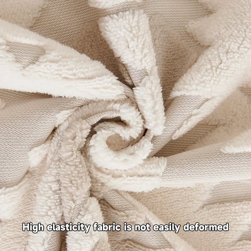 1PC Sofa Cover, Thicken Plush Comfortable Sofa Towel For Couch, Non-slip Anti Cat Protection