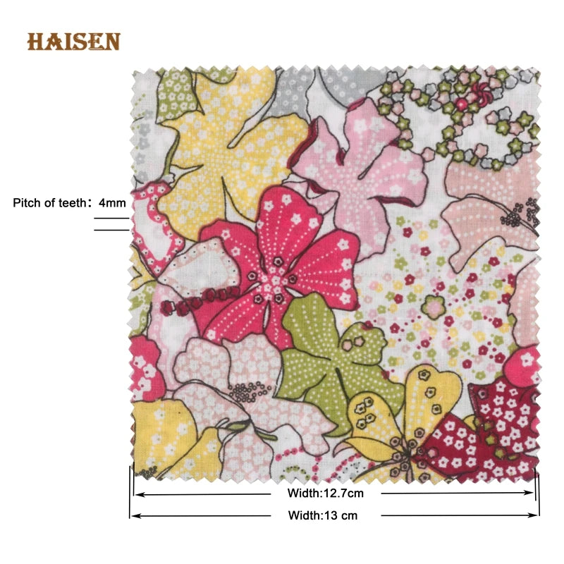 Haisen ,Random Mix Color Printed Thin Cotton Fabric Patchwork, Square Low Density Cloth Set For Quilting & Sewing Material 13*13cm