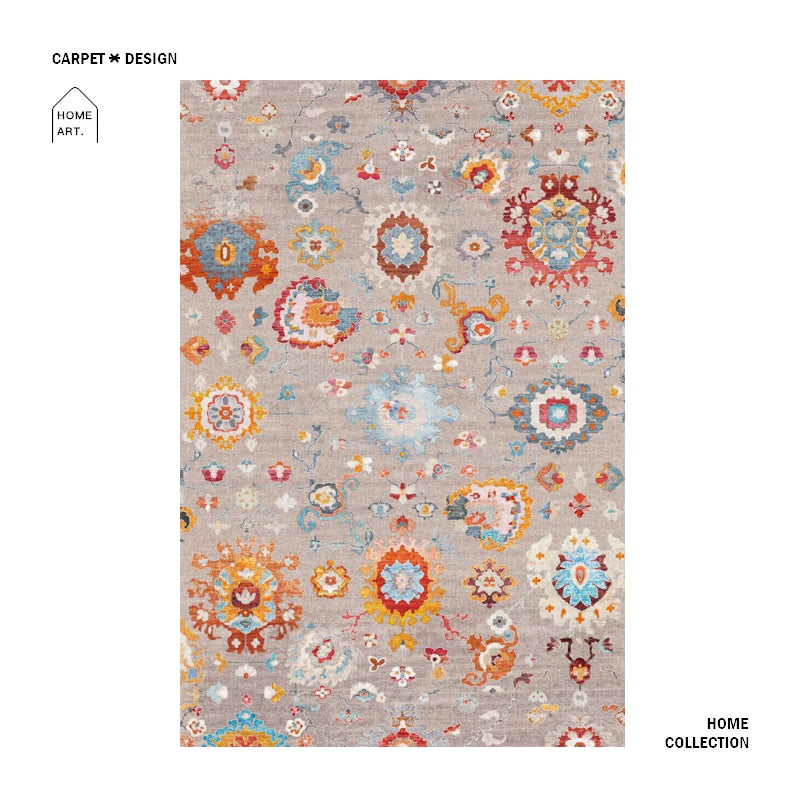 European Style Vintage Rugs for Large Areas, Living Room, Bedroom, Non-slip Rugs