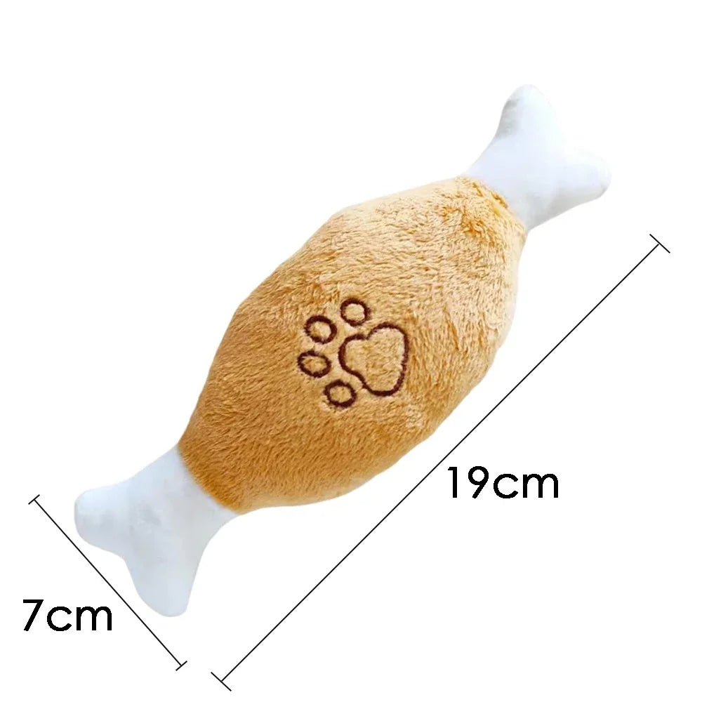 Plush Corduroy Dog Toys, Bite-Resistant Squeaky Toys