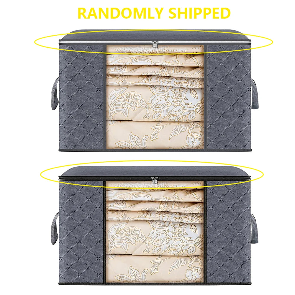 Large Capacity Clothes storage bag, Foldable Blanket Storage, Use For Closets