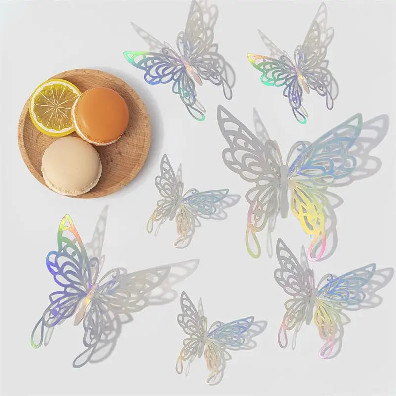 Butterfly 12PCS Hollow Wall Stickers Wall Decorations