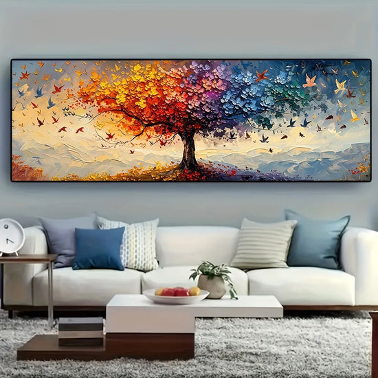 Tree Of Life Large Canvas Wall Art Multicolor Butterfly Art Prints Beautiful colors