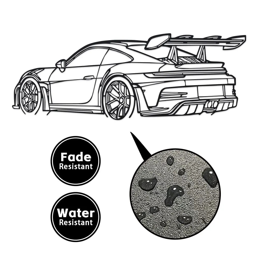 Car Black Metal Art Sleek Design Home or Office