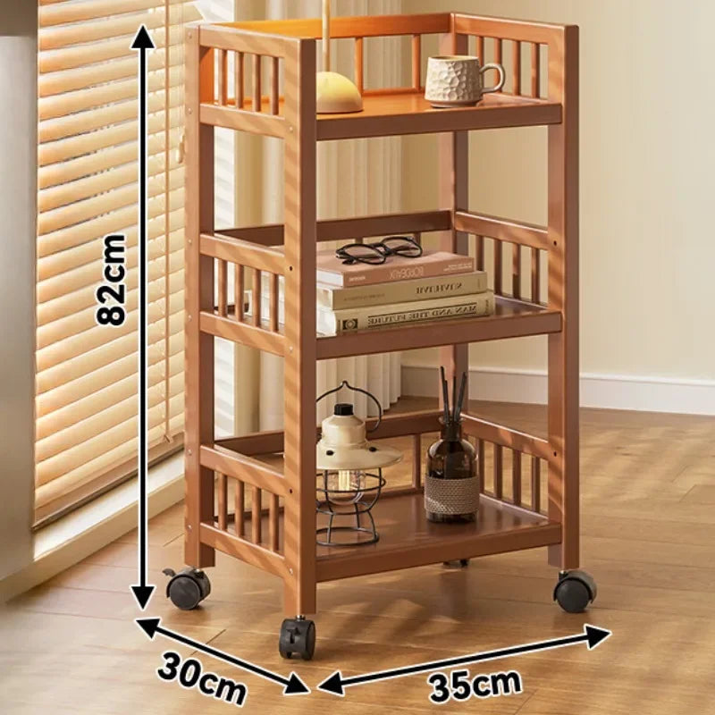 Wheeled Storage cart with Removable Shelf, Equipped with Wheels, Stable Load Bearing