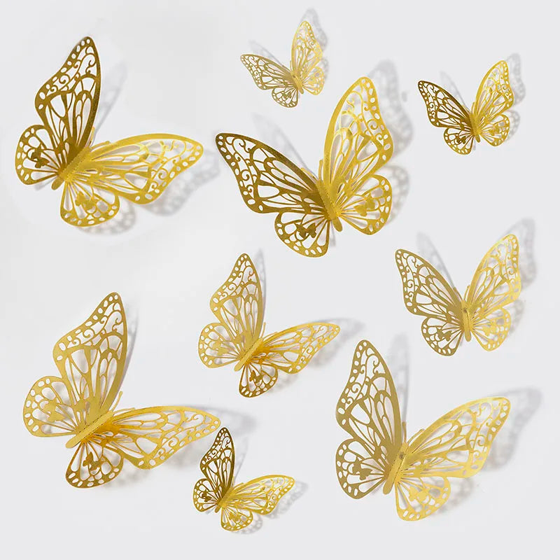 Butterfly 12PCS Hollow Wall Stickers Wall Decorations