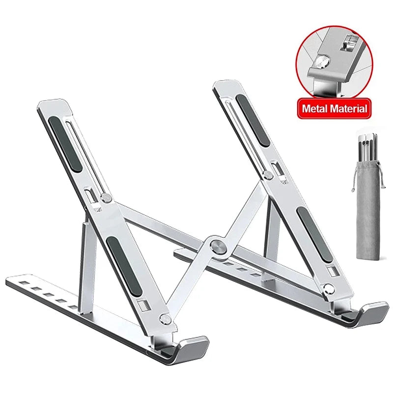 Laptop Holder Aluminum Alloy Adjustable Foldable For Notebook Non-Slip