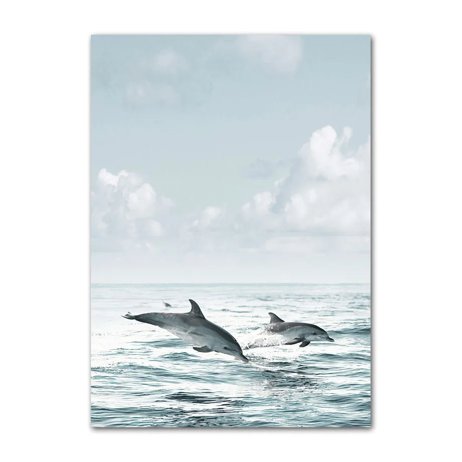 Beaches Weaves Ocean Seagulls Turtles Beautiful Canvas Paintings