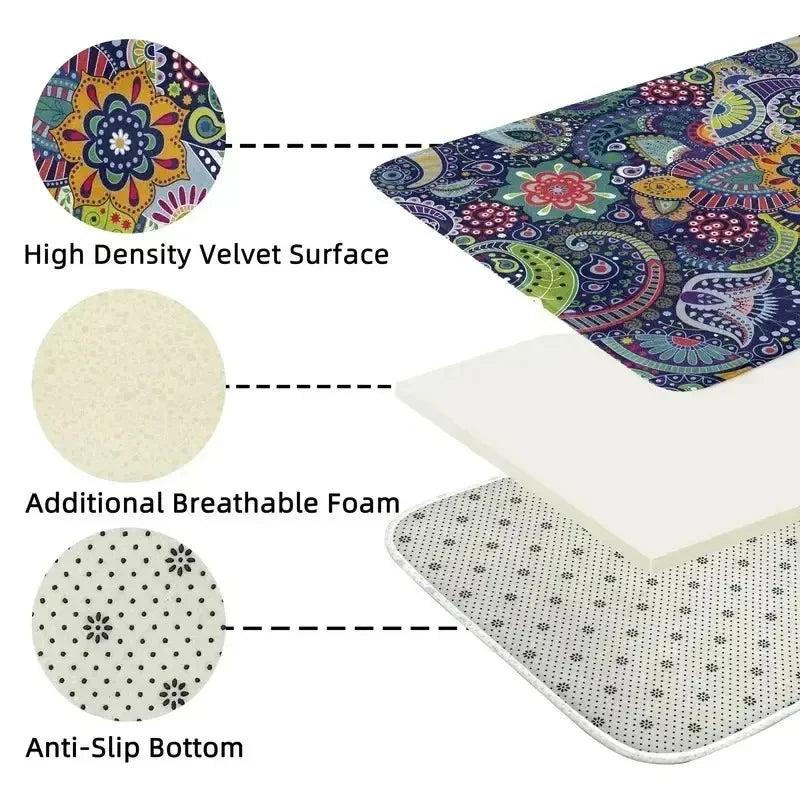 Mid Century Carpet Home Decoration Carpets Green Vintage Rugs For Bedroom, Living Room