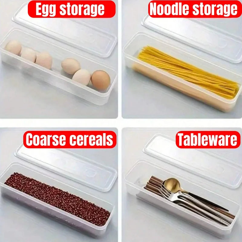 Refrigerator Storage Boxes with Lid, Plastic Sealed Container