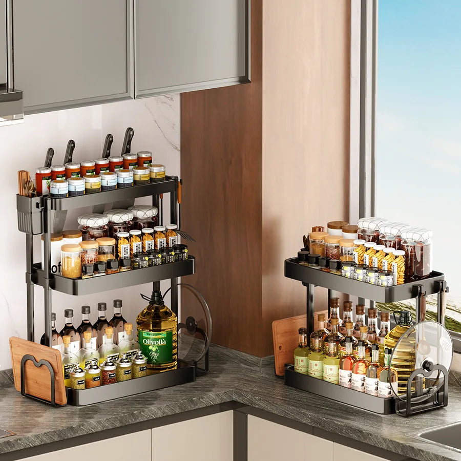 Kitchen Storage Rack, Multi-purpose Organizer, Spices, Utensil Holder, Knives, etc.