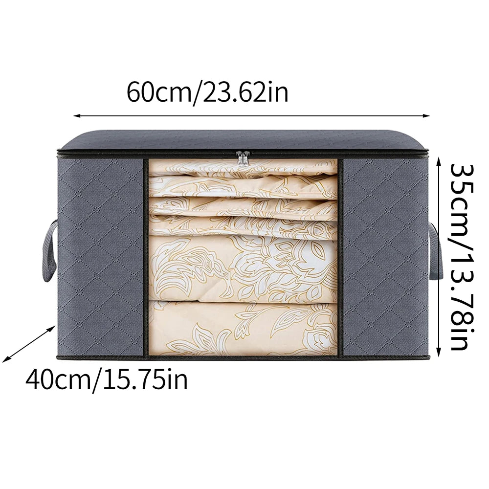 Large Capacity Clothes storage bag, Foldable Blanket Storage, Use For Closets
