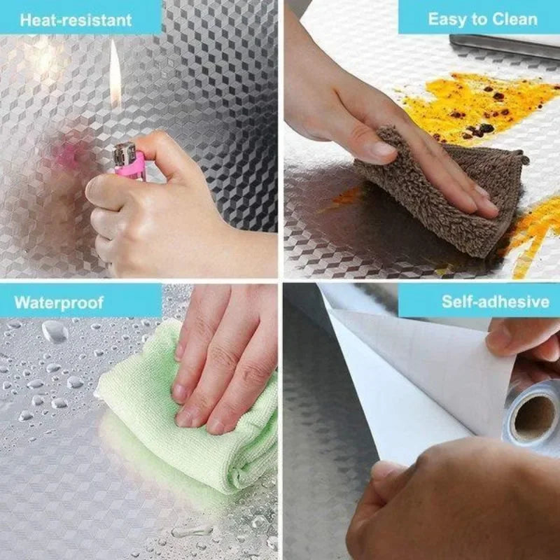Self-Adhesive Aluminum Foil For Counters Drawers Shelves Liners