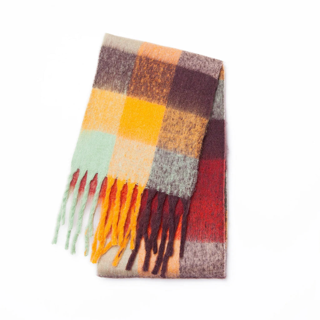 2025 Winter Thick Warm Scarf , Plaids different colors