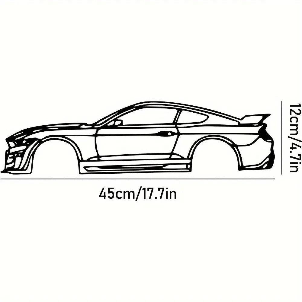 Black Metal Sports Cars Wall Art