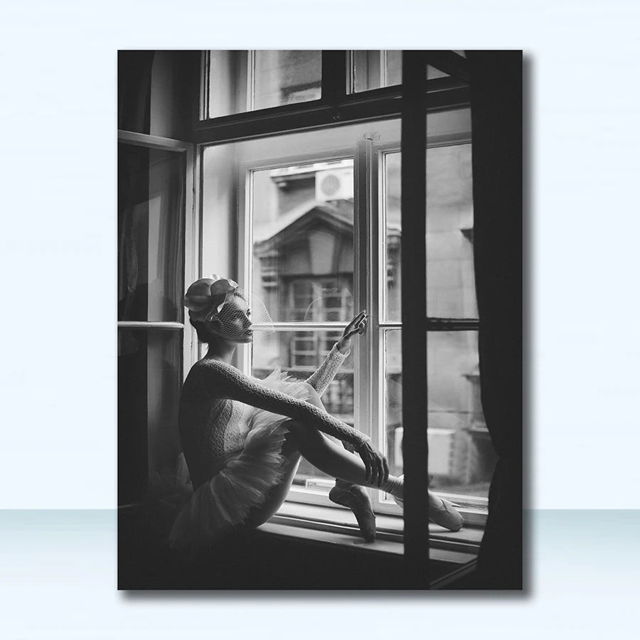 Wall Art Prints Scandinavian Nordic Black and White, Canvas