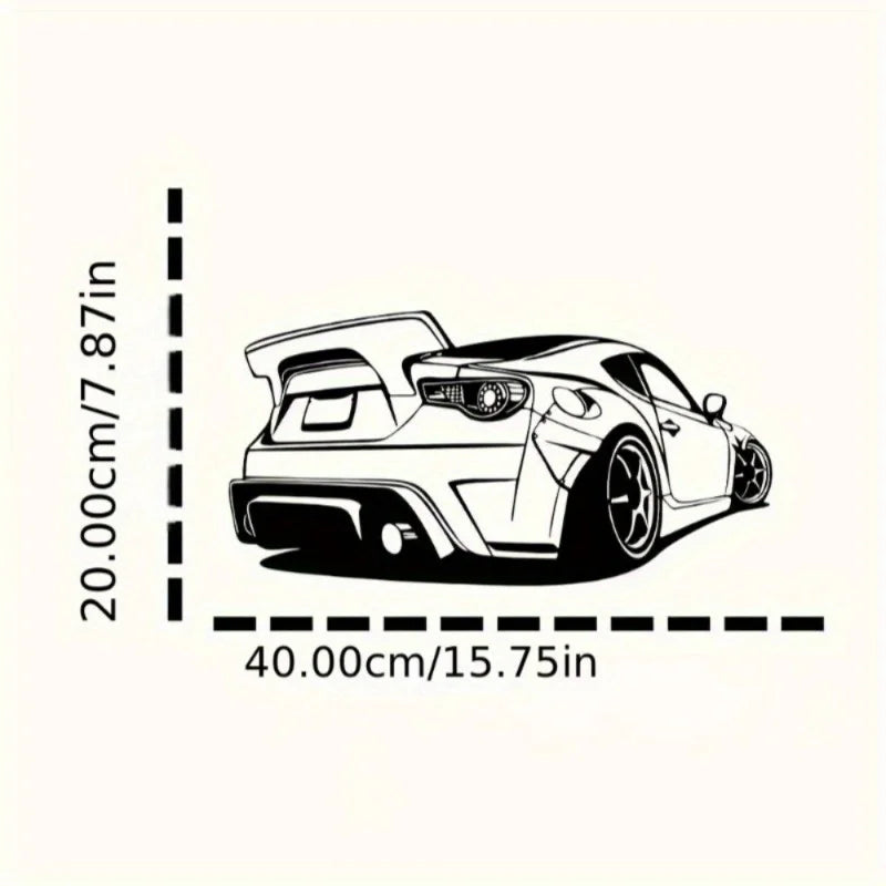 Black Metal Wall Art Sports Car