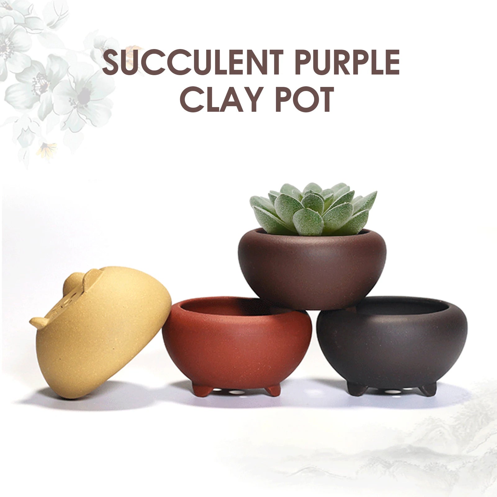 Ceramic Garden Planter Round with Hole Indoor Outdoor