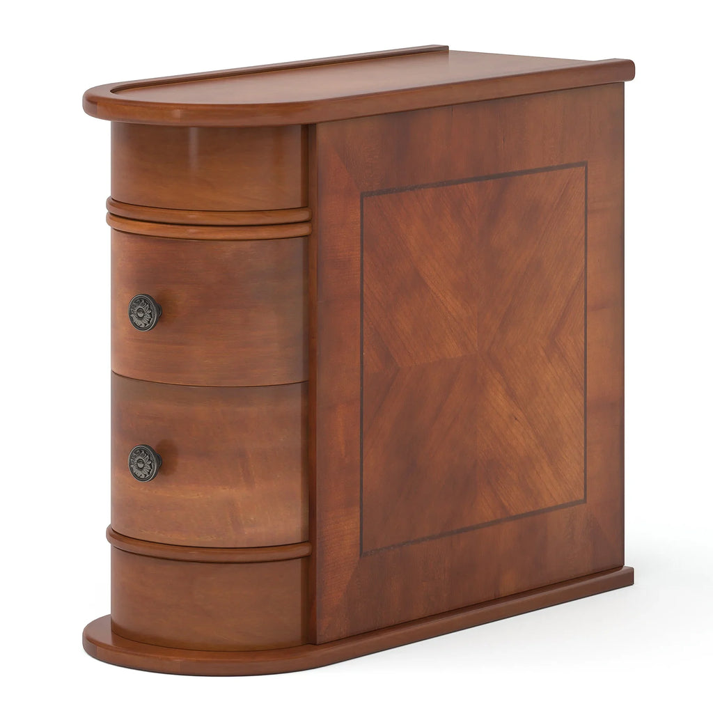 End Table, Narrow Bedside Table, Solid Wood