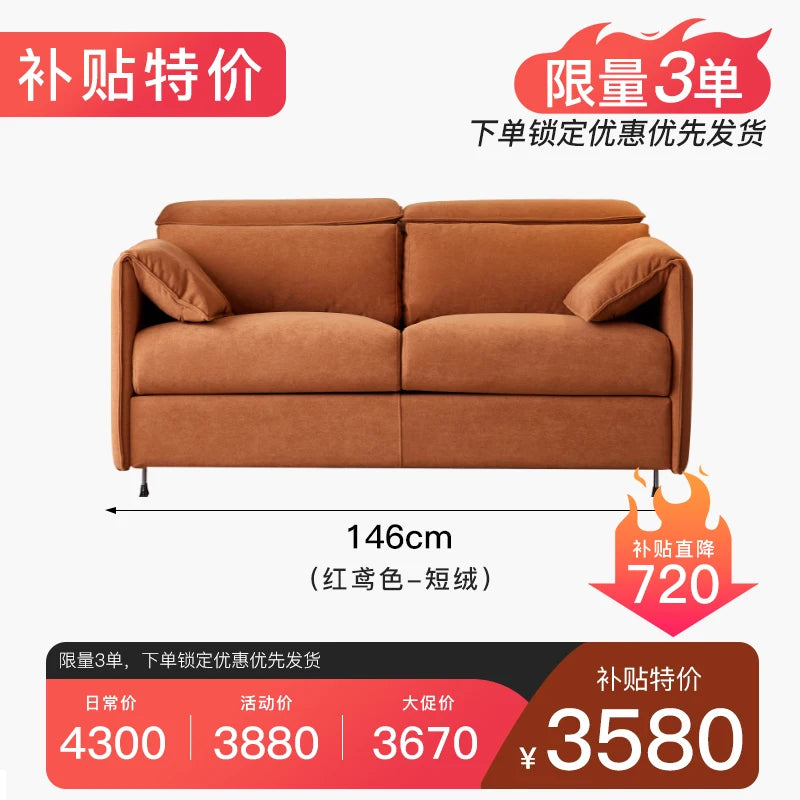 Nordic Small Sleeper Sofa, Foldable for Bedroom, Living Room