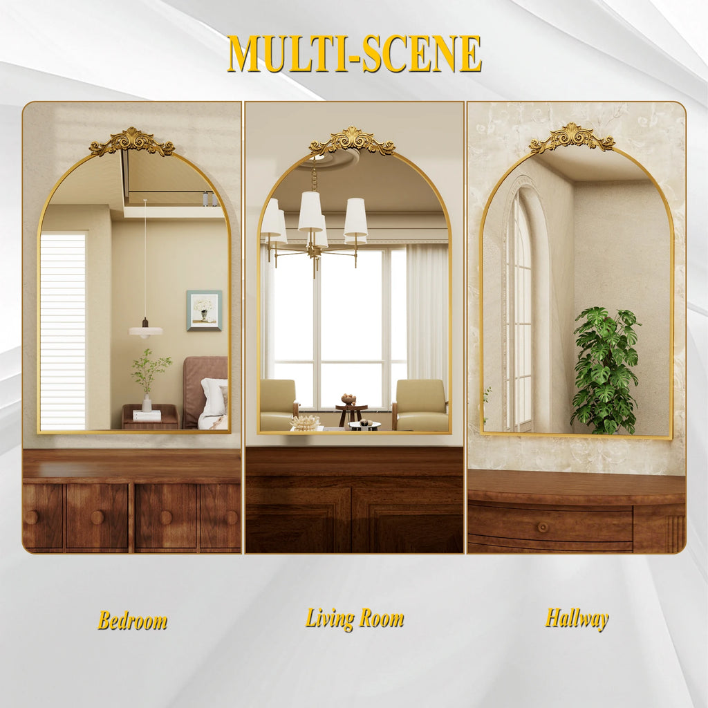 Wall Mirror Decorative Arch, Gold