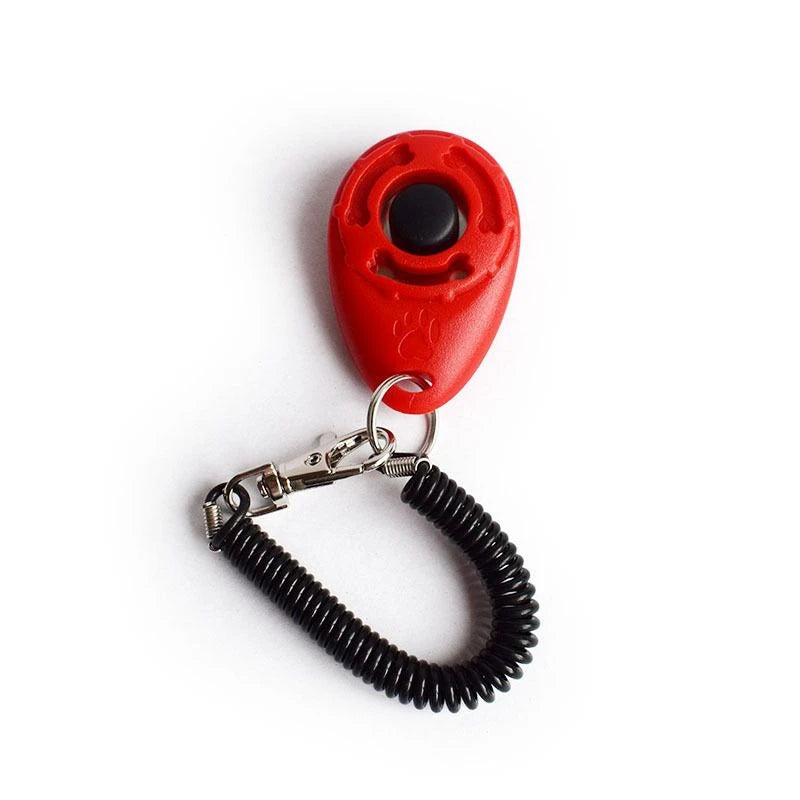 Dog Training Clicker Adjustable Wrist Strap Key Chain