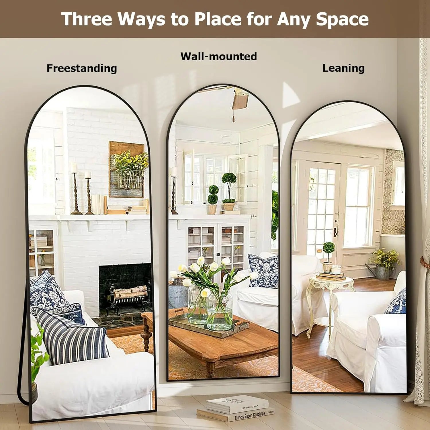 Arched Full-Length Mirror 21x64 Inch