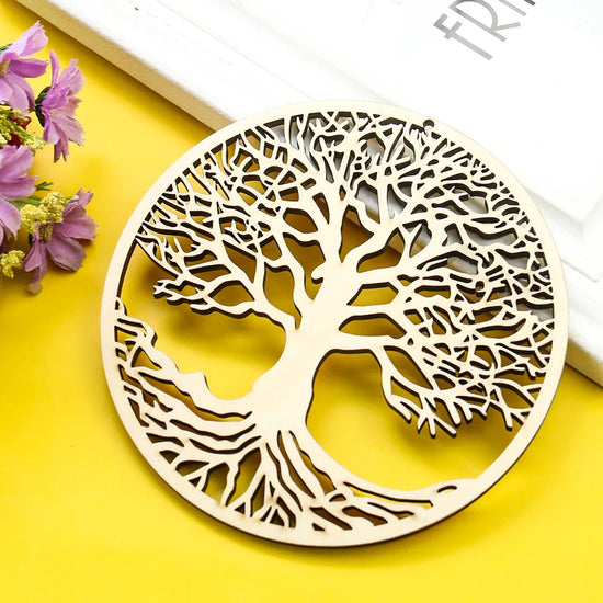 Tree of life, Laser Cut Wooden Cup Coaster, Wall Hanging
