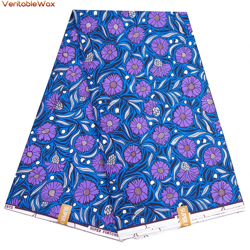 Ankara African Double Print Batik, Real Wax Fabric, Sewing Wedding Dress, Quilting, Polyester