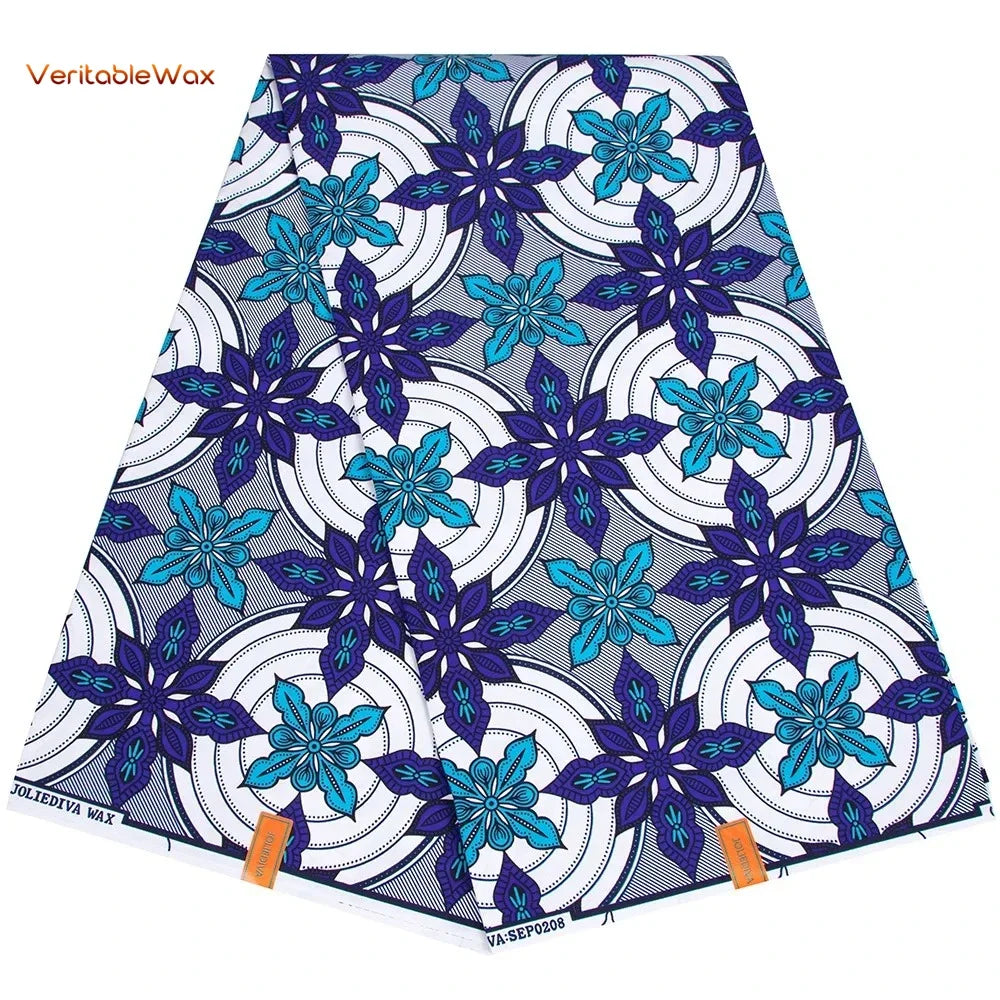 Ankara African Double Print Batik, Real Wax Fabric, Sewing Wedding Dress, Quilting, Polyester