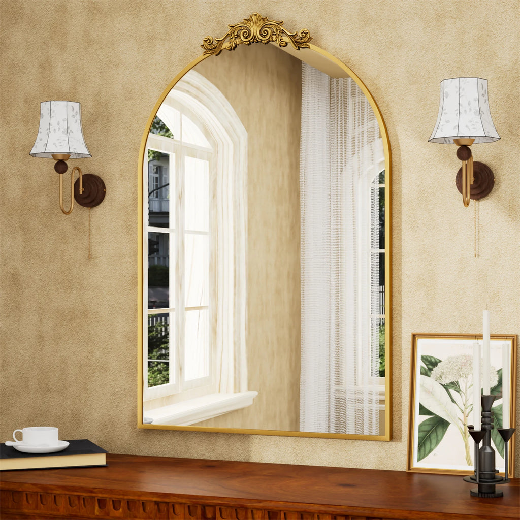 Wall Mirror Decorative Arch, Gold