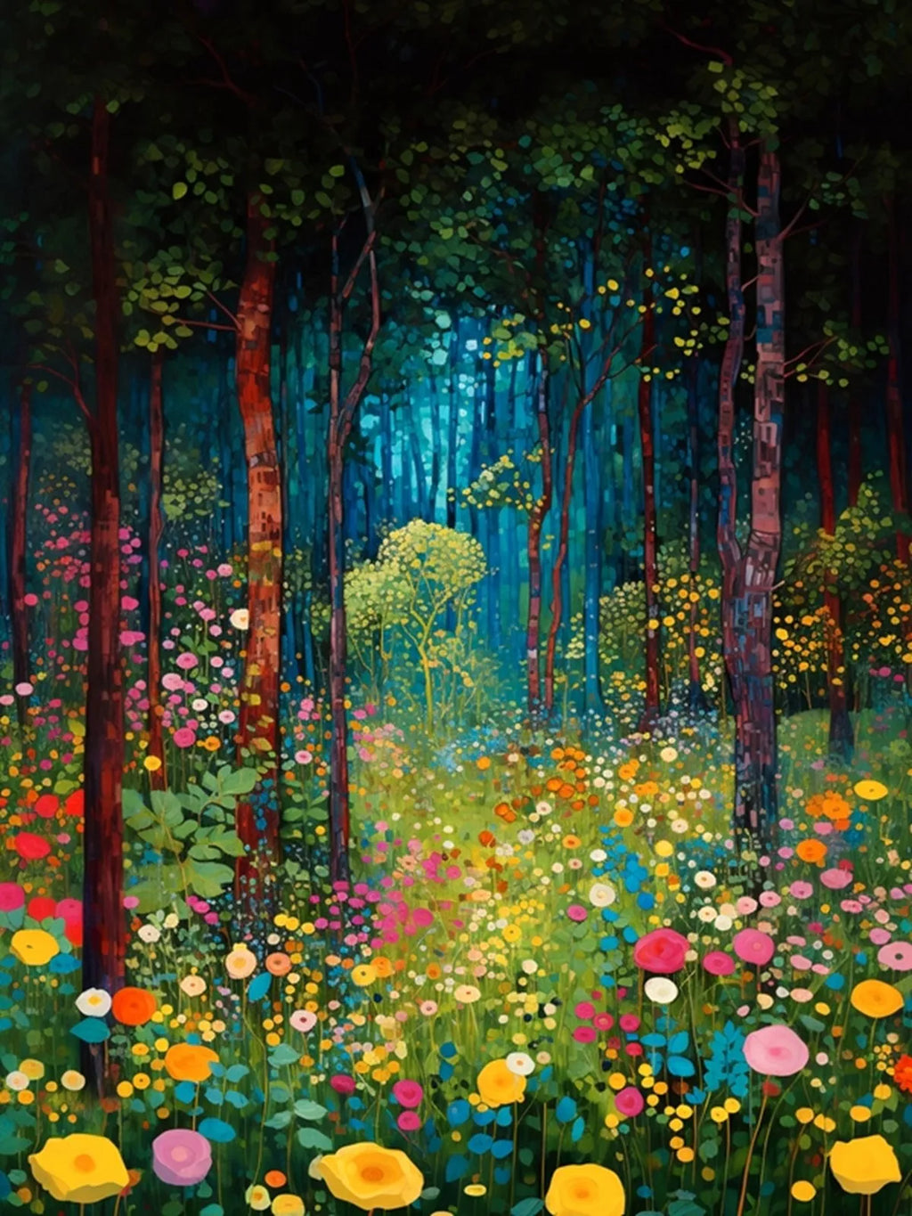 Beautiful Colorful Abstract Flower Canvas Poster Wall Art Pictures
