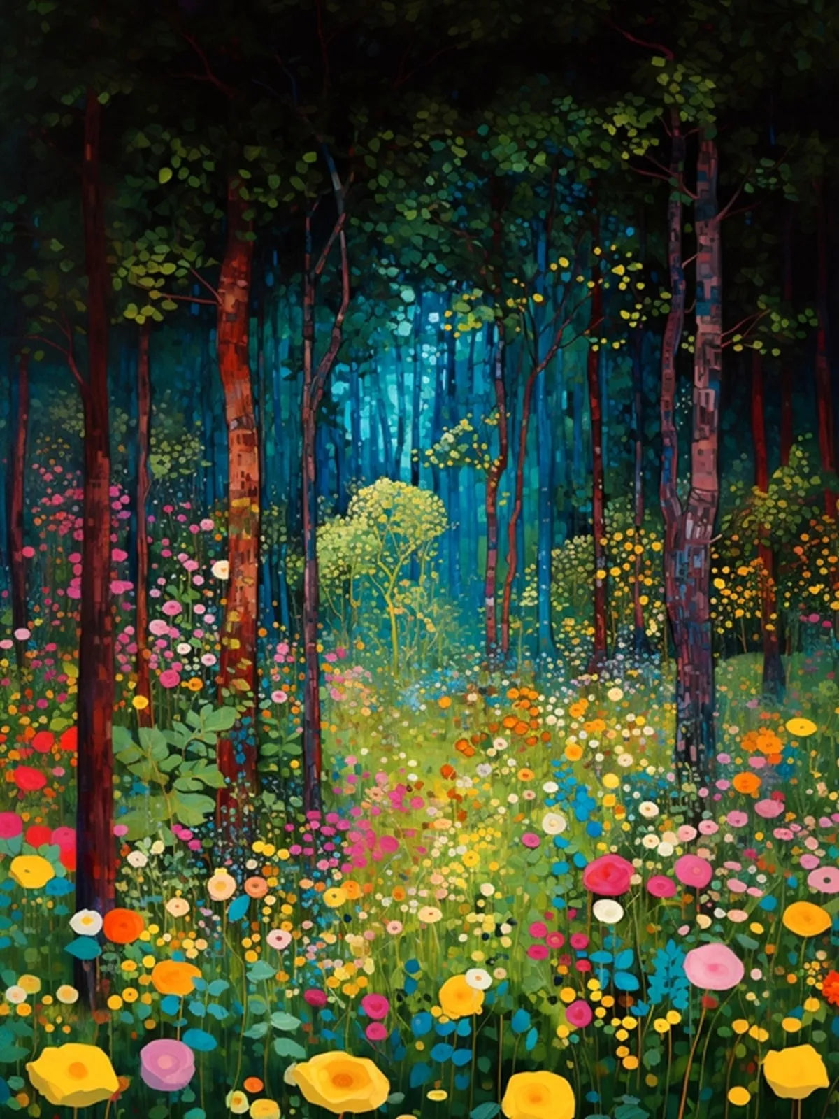 Beautiful Colorful Abstract Flower Canvas Poster Wall Art Pictures