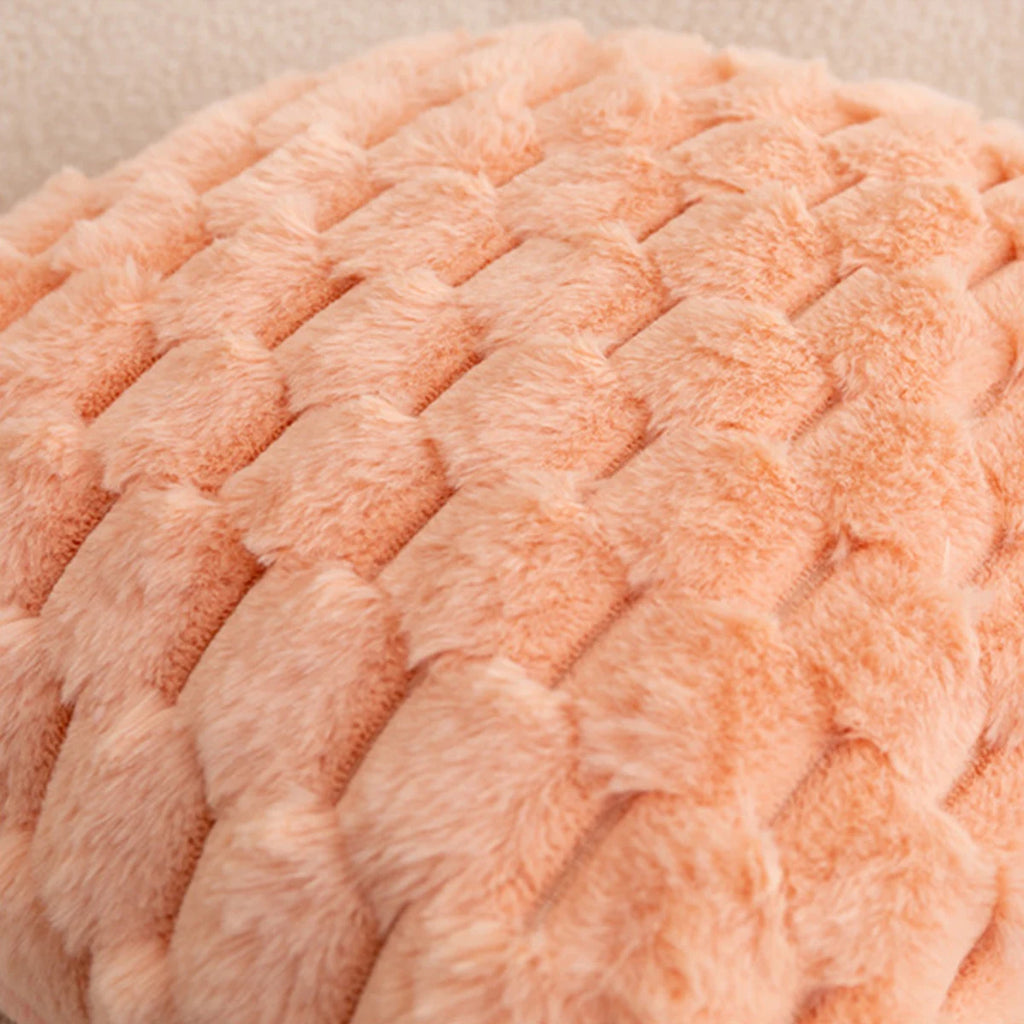 Pack Of Two Artificial Plush Fur. Decorative Throw Pillows. No Pillow Core
 ﻿
