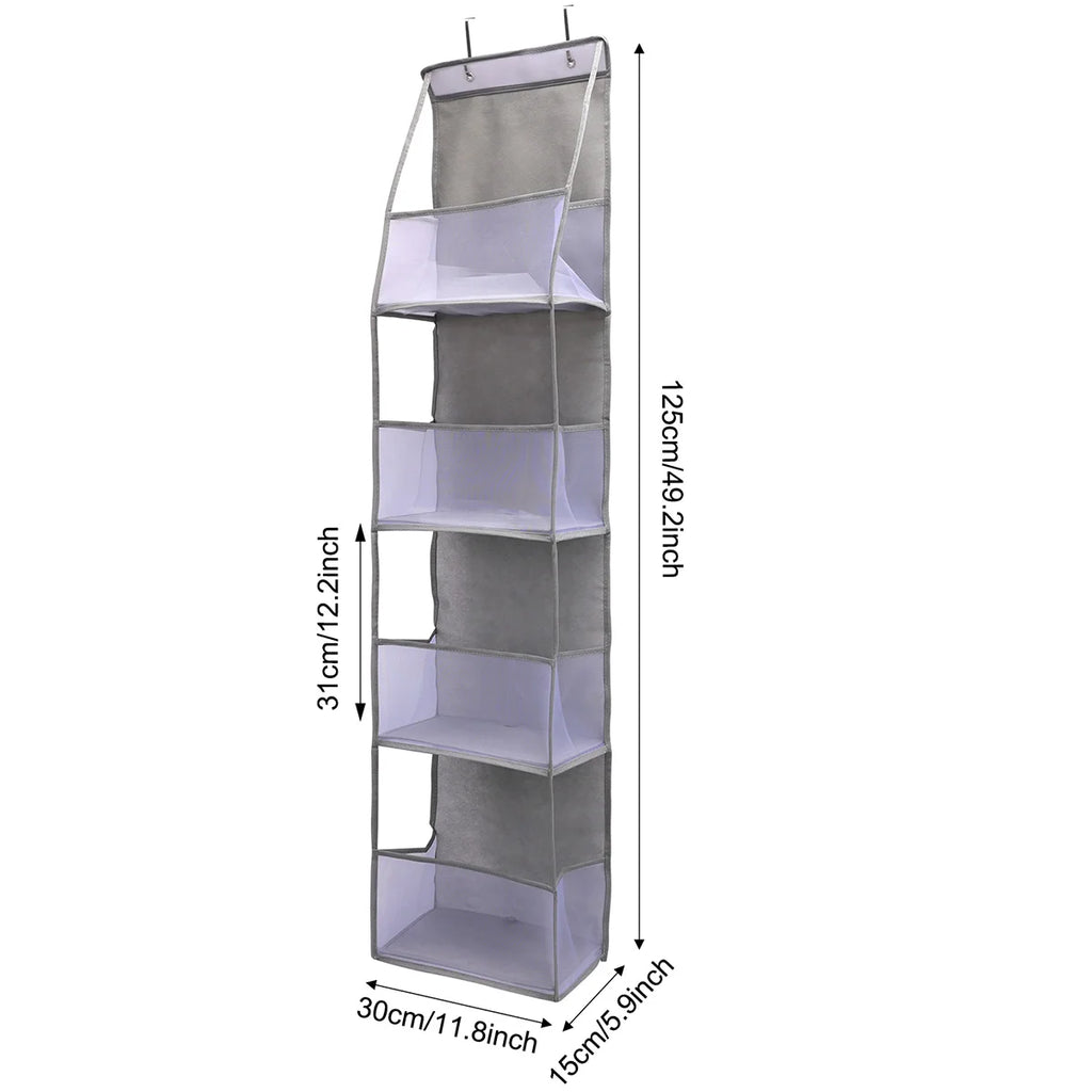 ! PCS 4/6 Layer Over the Door Hanging Organizer, Use for Cosmetics, Storage, Nursery, Bathroom