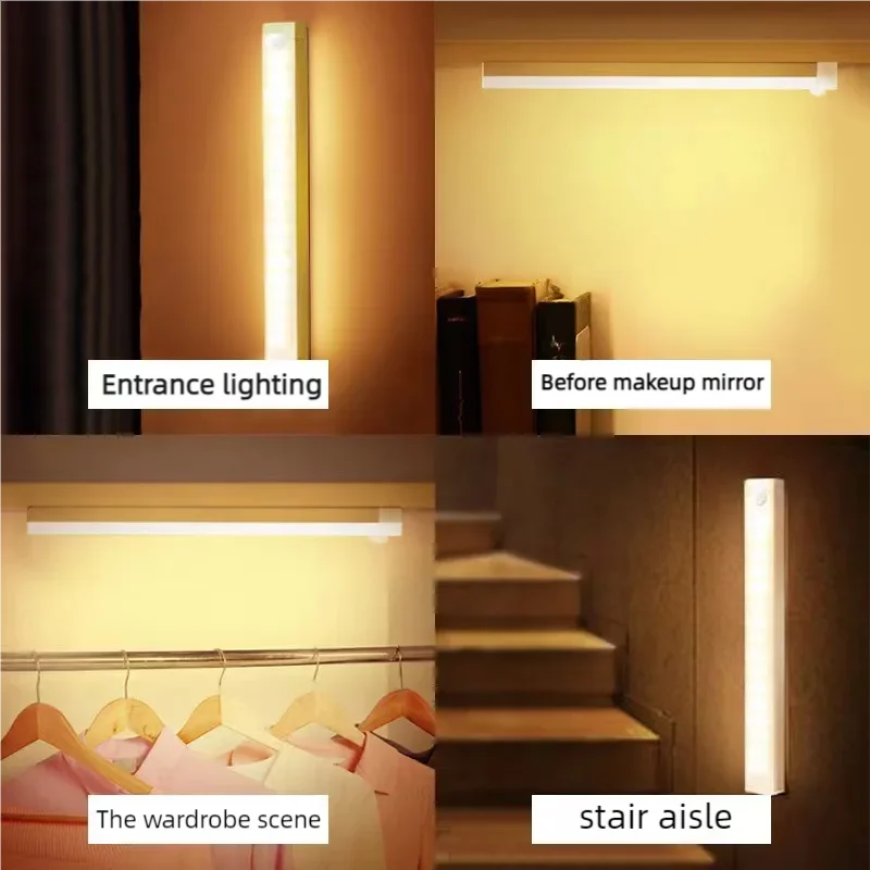 Wireless Rechargeable LED Night Lights, Motion Sensor, Lights Closet, Kitchen, Bedroom, Stairs