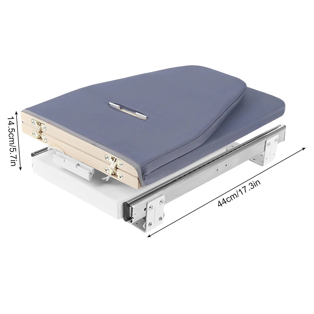 Foldable Ironing Board, Cabinet Mount, Push-Pull Sturdy Metal Frame  80x29.5cm / 31.5x11.6in (Gray)