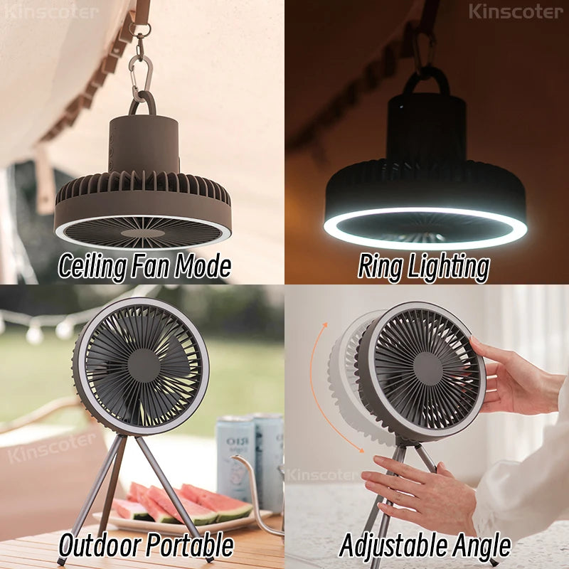 Fan Portable Rechargeable Camping desktop
