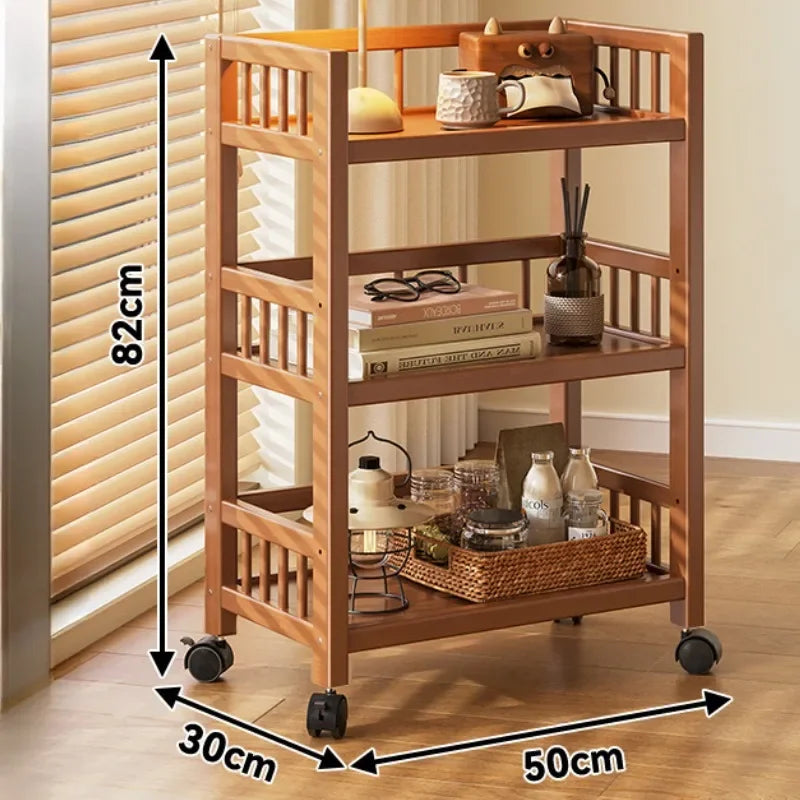 Wheeled Storage cart with Removable Shelf, Equipped with Wheels, Stable Load Bearing