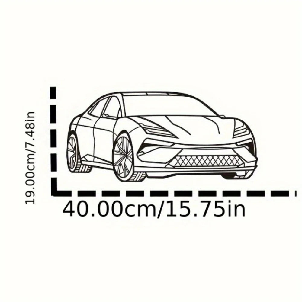 Black Metal Wall Art Sports Car