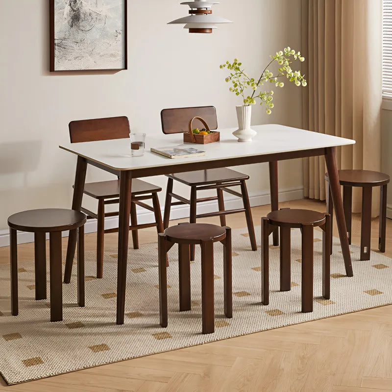 Multifunction Solid Wood Stools, One Turns Into 4 Stools, Strong