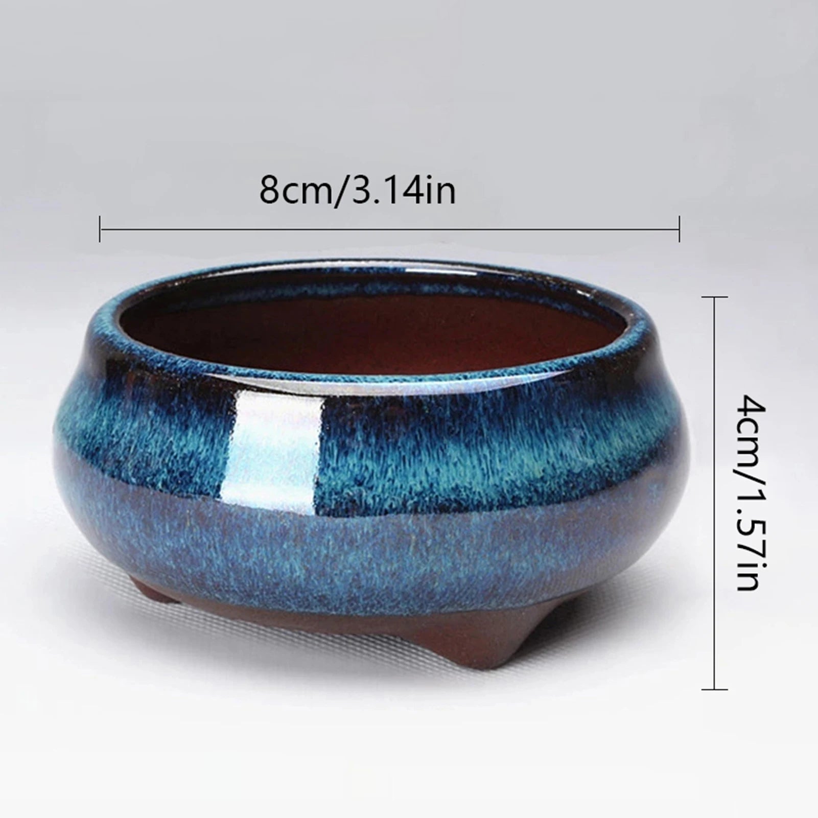Ceramic Garden Planter Round with Hole Indoor Outdoor