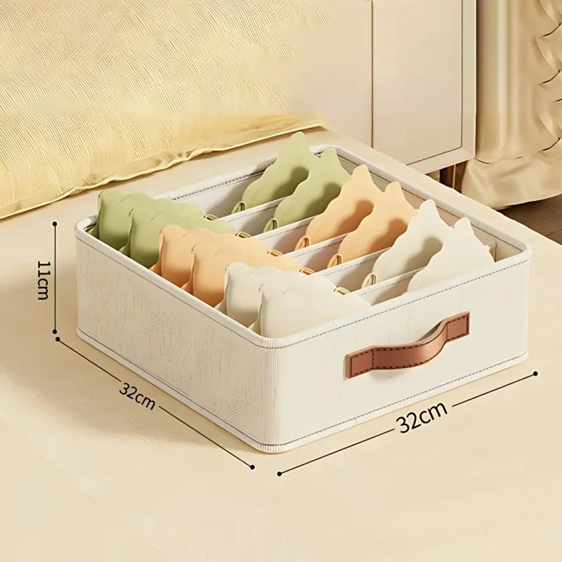 1-5Pcs Fabric Drawer Organizers For Underwear, Socks, Bras. Closet Storage Box with Dividers