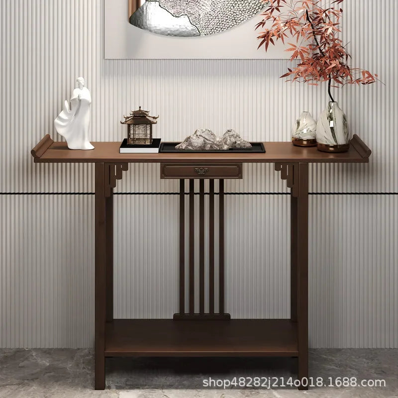 Chinese-Style Foyer or Entrance table, Bamboo and solid Wood