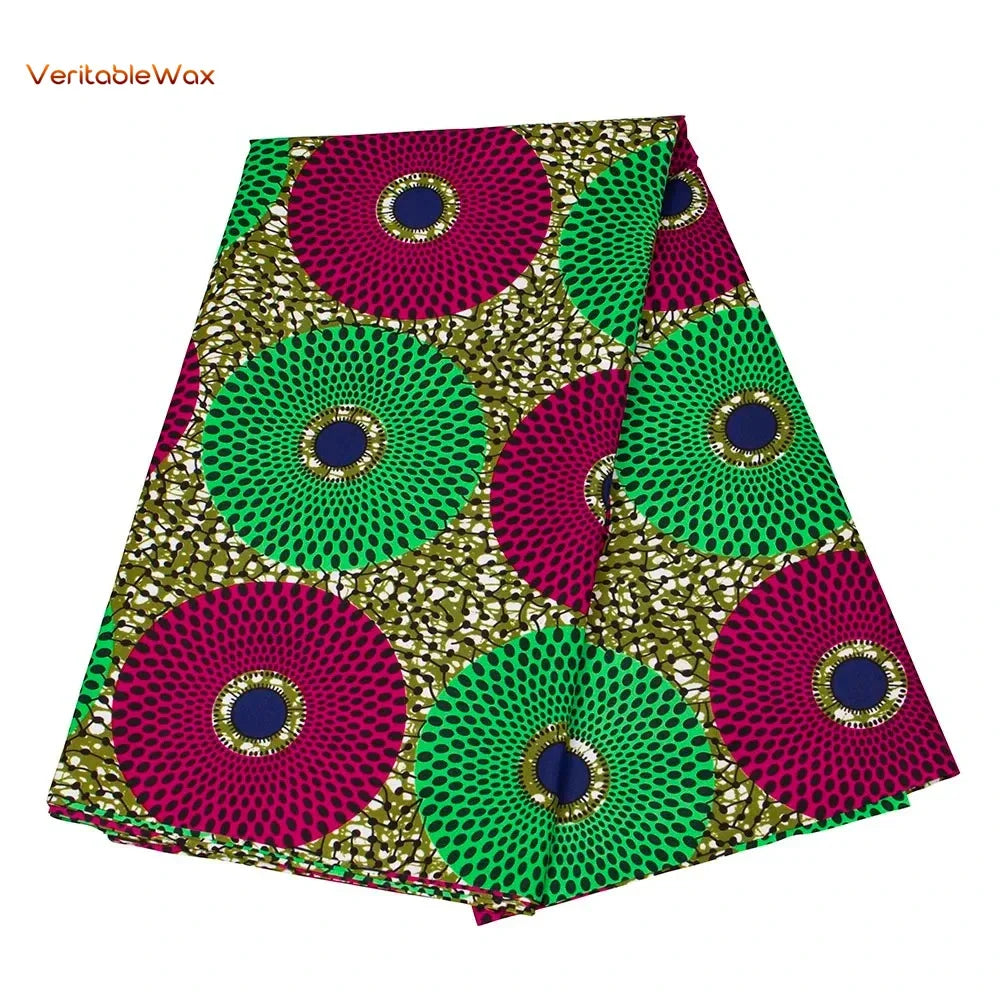 Ankara African Double Print Batik, Real Wax Fabric, Sewing Wedding Dress, Quilting, Polyester