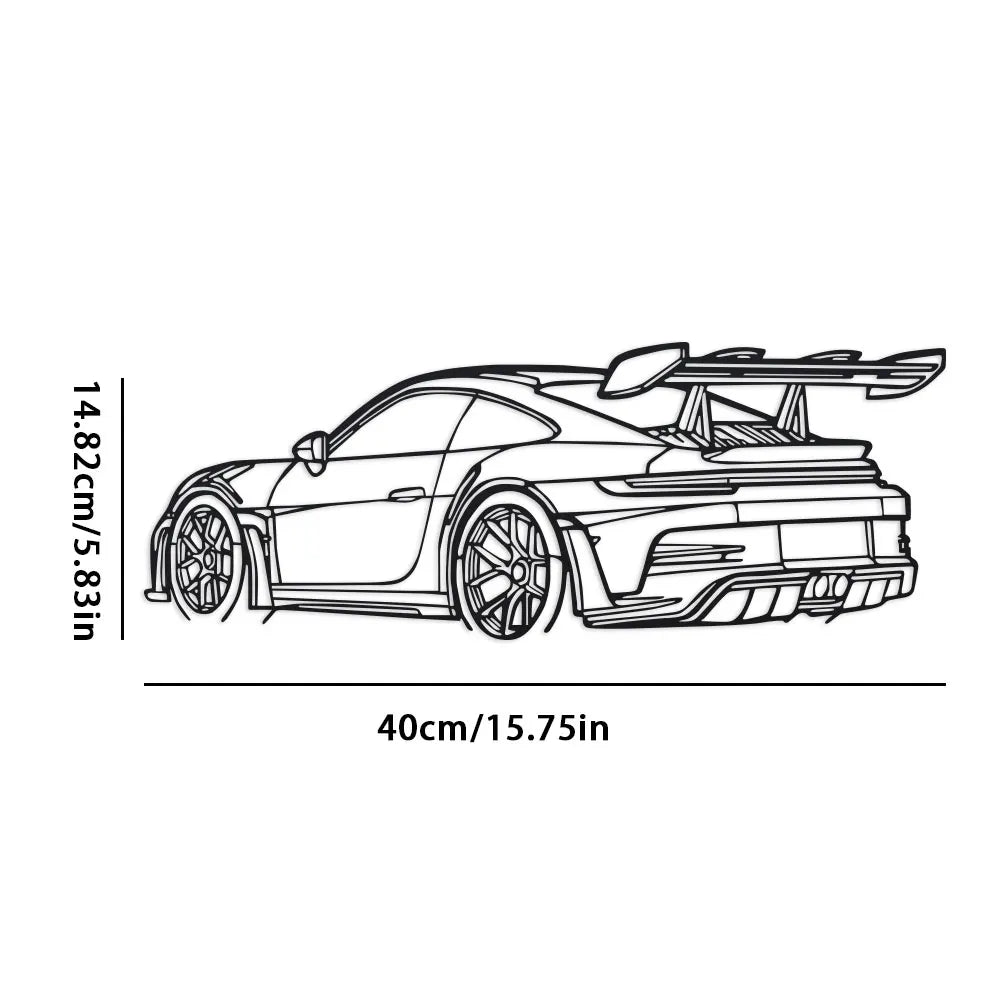 Car Black Metal Art Sleek Design Home or Office