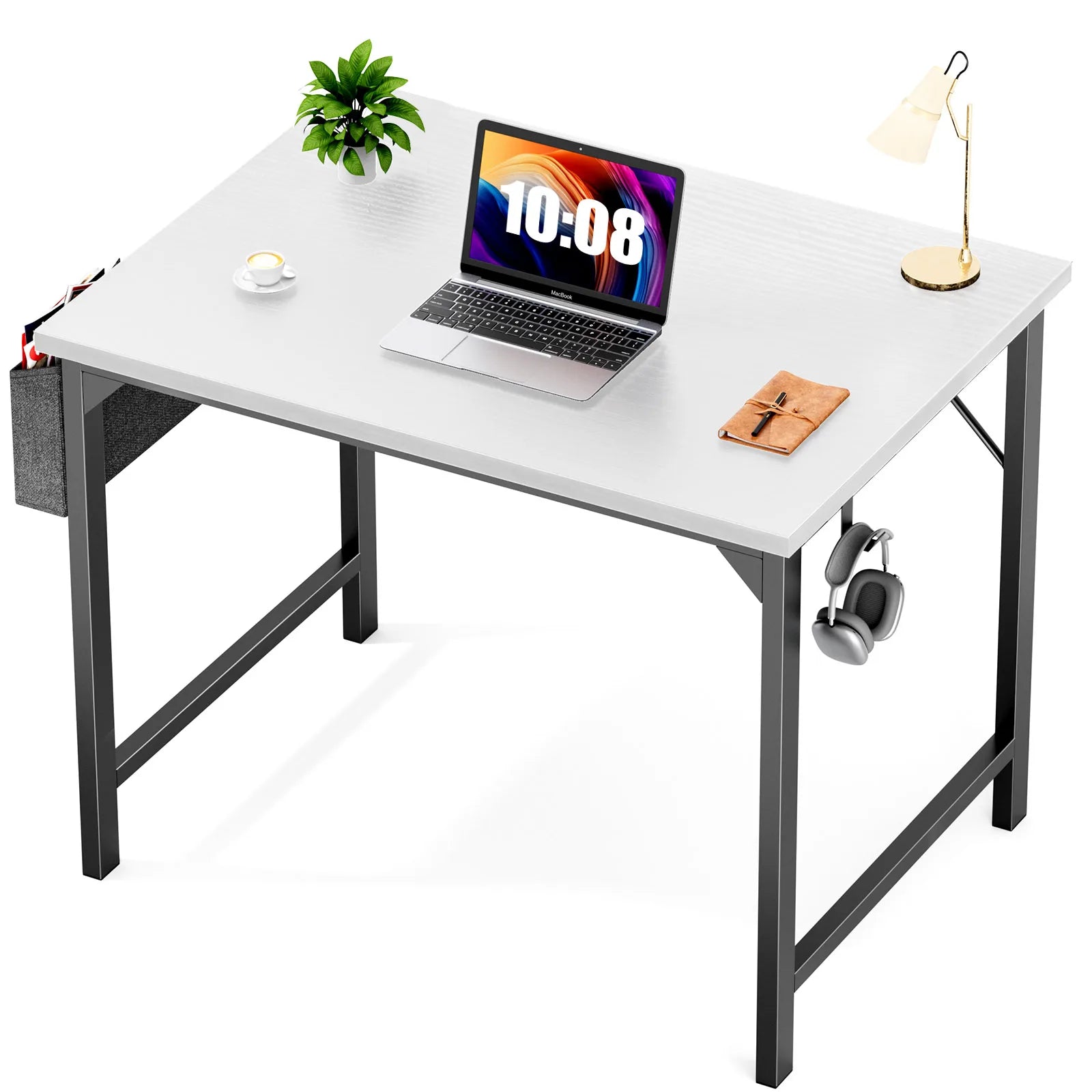 Computer Desk, Writing, Office, Gaming, Compact, Easy Assembly