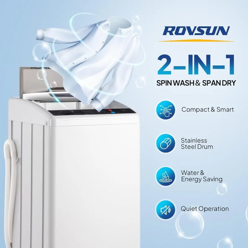 ROVSUN 25LBS Portable Washing Machine Full-Automatic 110V Compact Washer