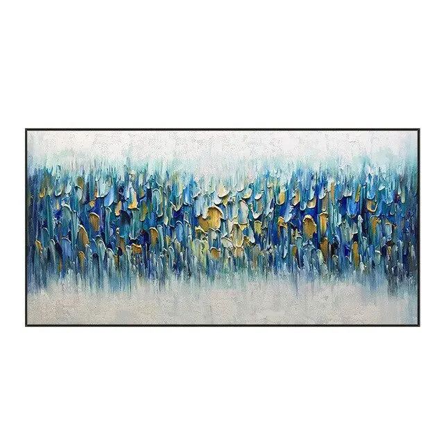 Hand Painted Abstract Colorful Canvas Textured